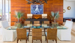 dining area at champagne shores the villa anguilla