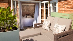 Decking Area at Chewton Glen Hampshire, England