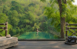 Private infinity pool, Four Seasons Tented Camp Golden Triangle, Thailand