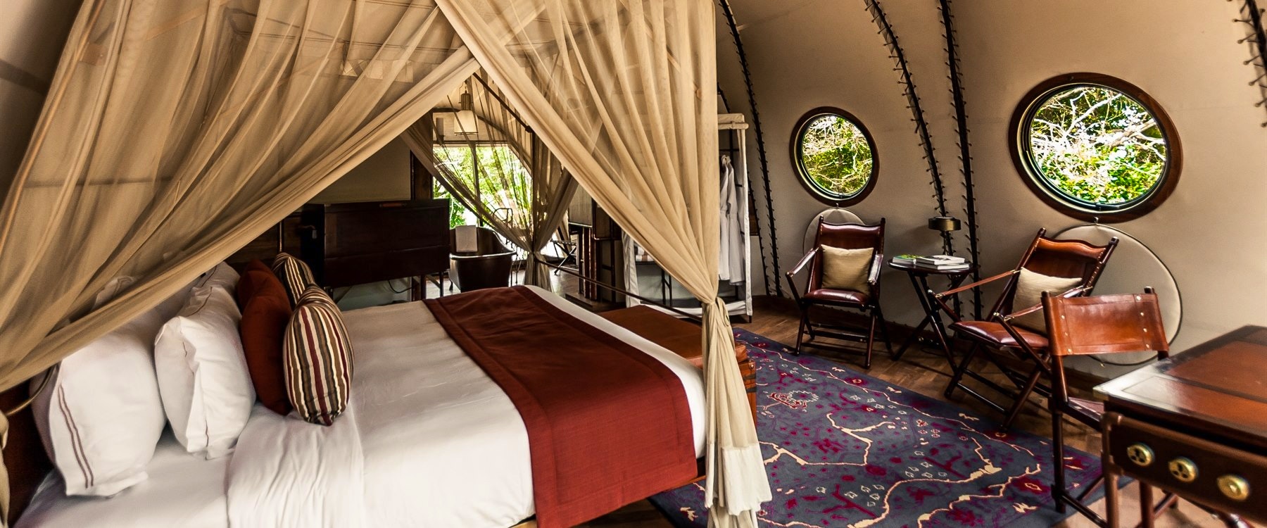 cocoon interior at Wild Coast Tented Lodge, Yala National Park