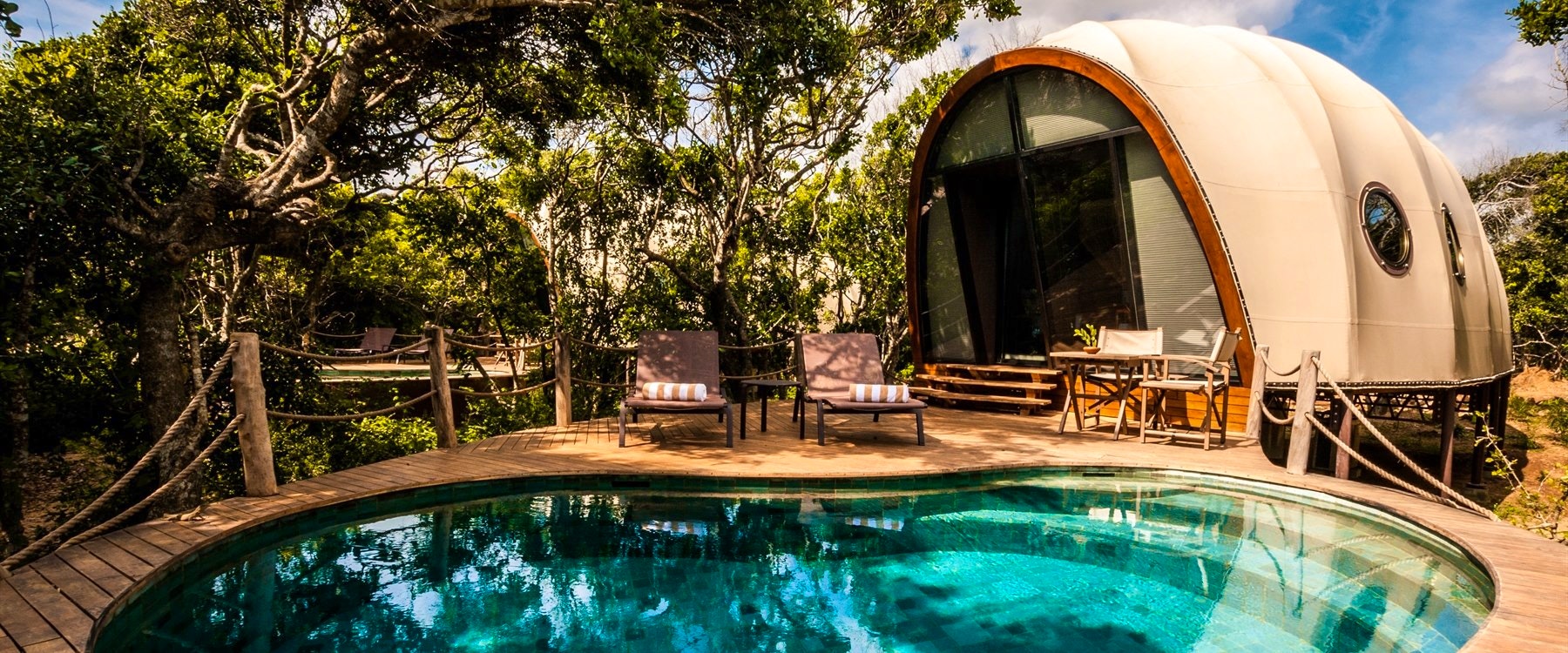 Cocoon pool at Wild Coast Tented Lodge, Yala National Park