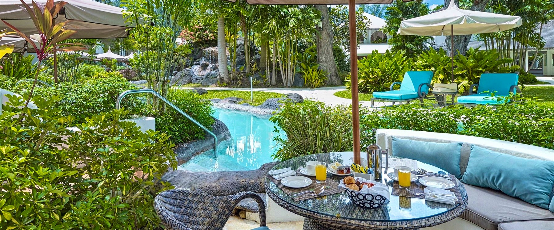 Luxury Poolside Room at Colony Club by Elegant Hotels, Barbados, Caribbean