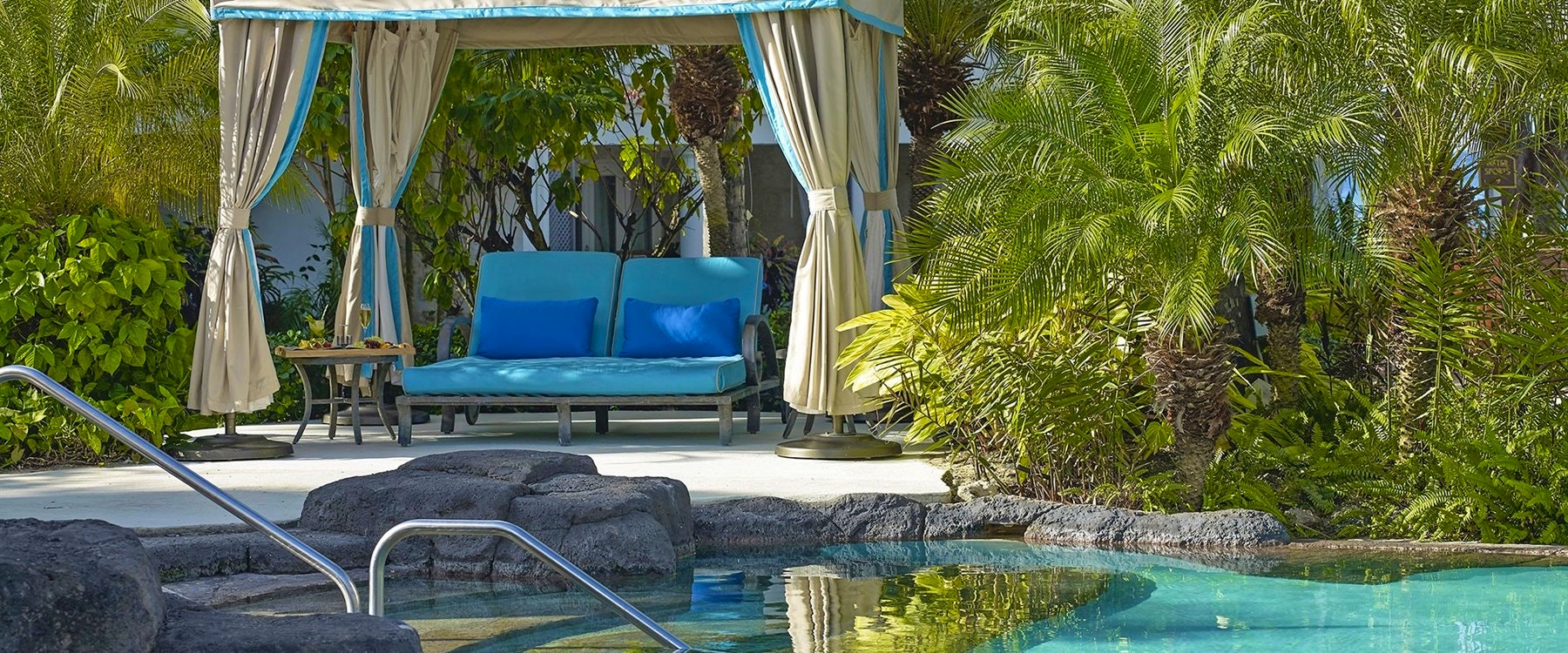 Poolside Cabana at Colony Club by Elegant Hotels, Barbados, Caribbean
