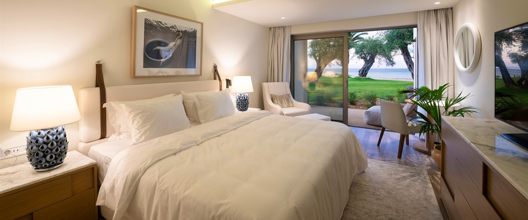 Emerald Retreat Sea View Room at Domes Miramare, A Luxury Collection Resort, Corfu, Cyprus