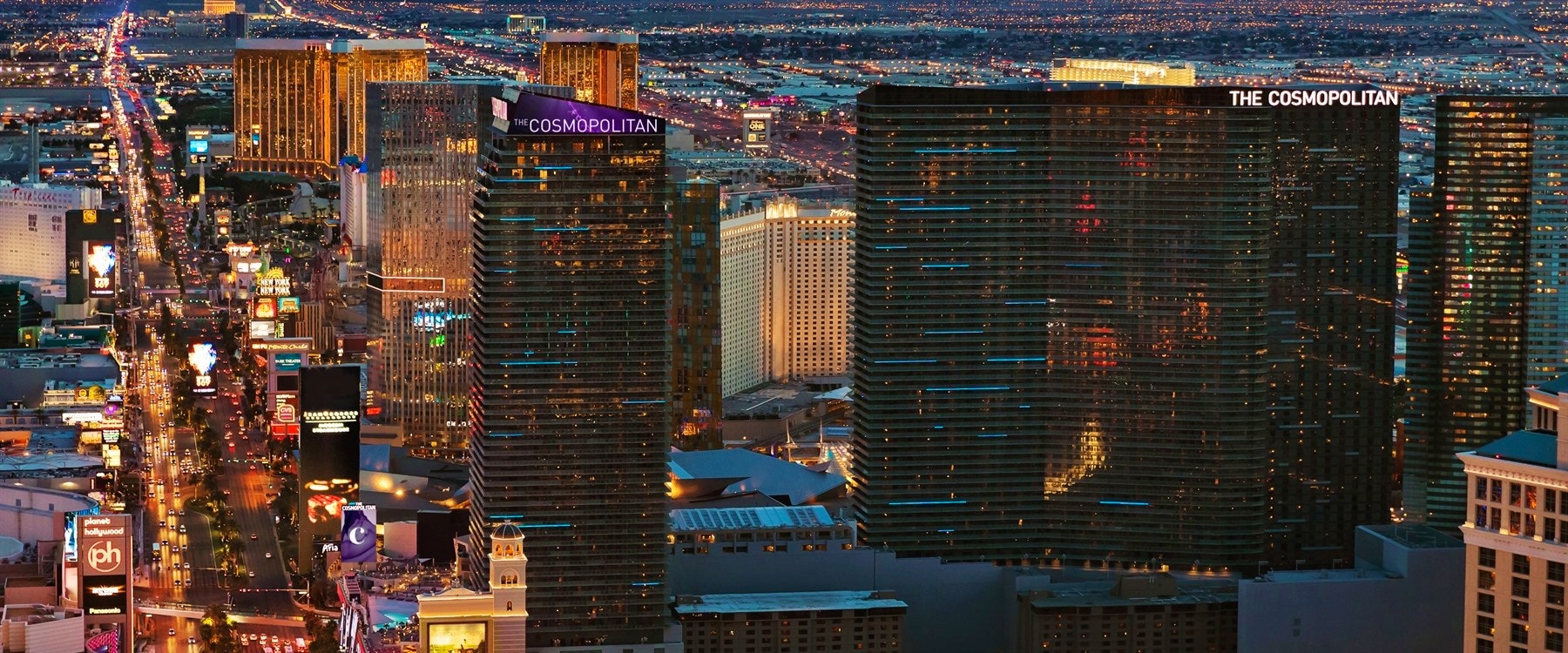 Aerial View of The Cosmopolitan of Las Vegas