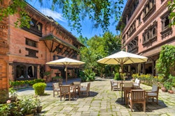 courtyard at dwarikas hotel