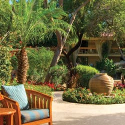 Courtyard guestroom at The Scott Resort & Spa