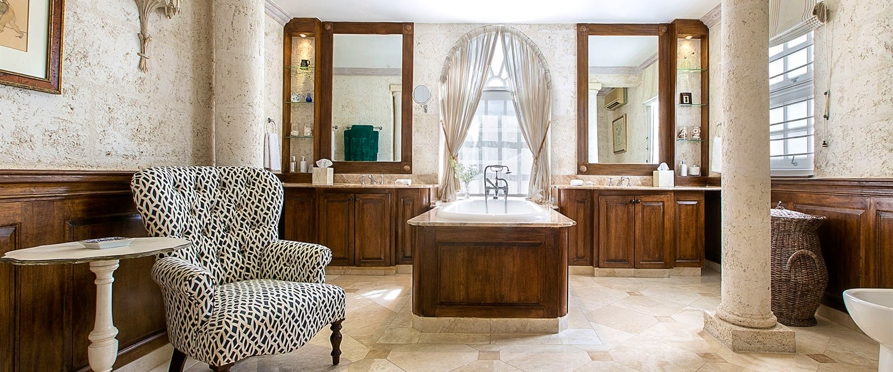 Luxury Plantation Suite Bathroom at Coral Reef Club, Barbados
