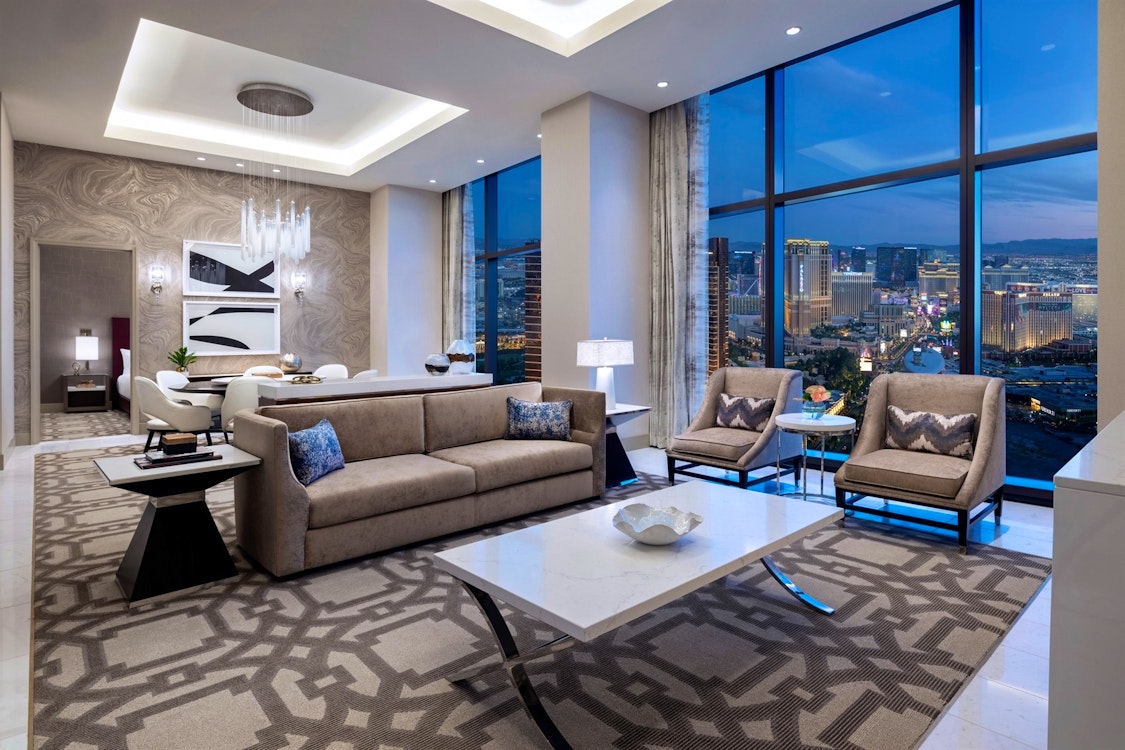 living area of one bedroom suite