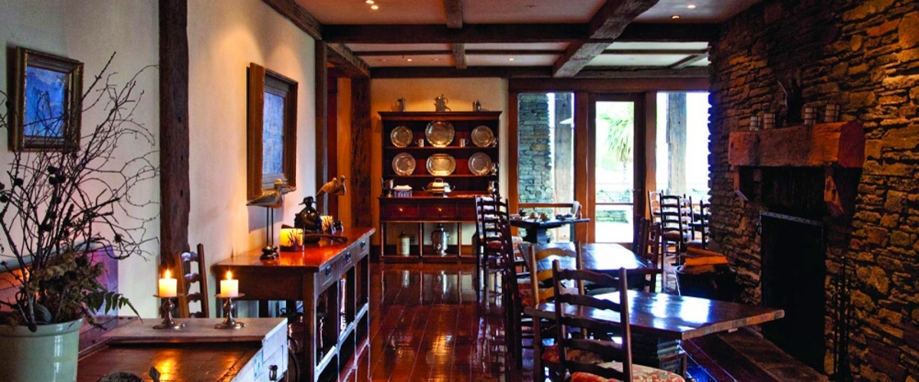 Long Dining Room at Blanket Bay, Glenorchy