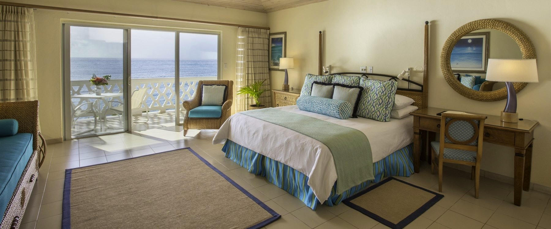 Cliff Suite Bedroom at Curtain Bluff, Antigua 