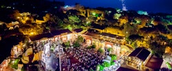 Entertainment at Piazza Luisa at Forte Village Resort, South Sardinia, Italy