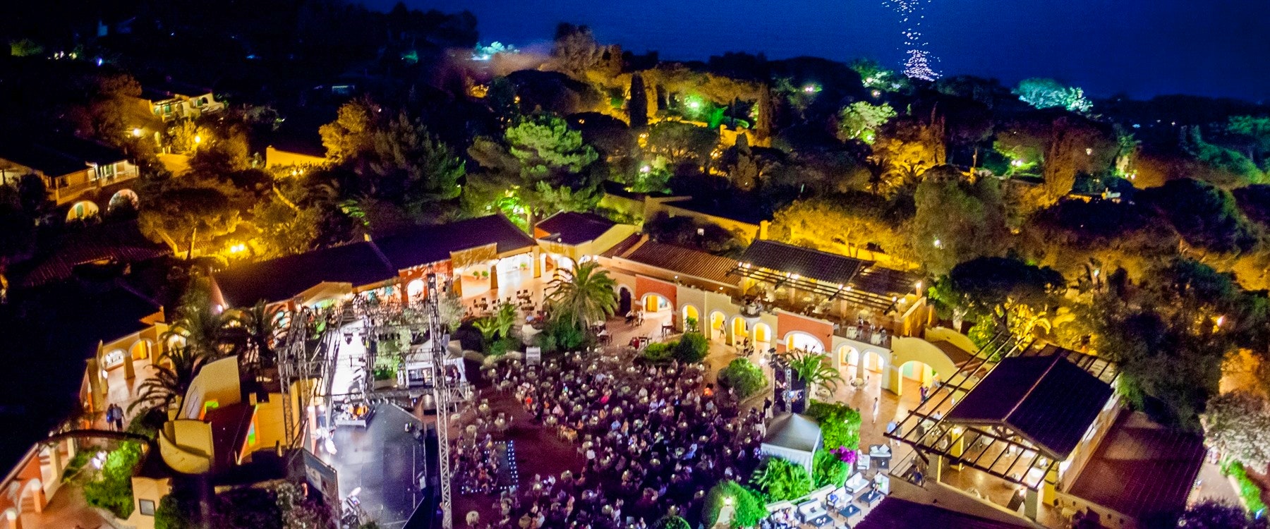 Entertainment at Piazza Luisa at Forte Village Resort, South Sardinia, Italy 