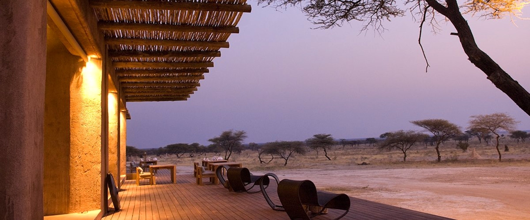 Deck area in the Fort at Onguma Private Game Reserve