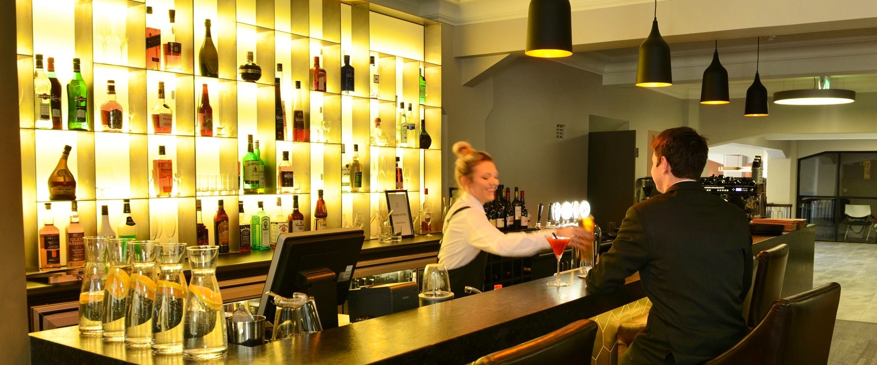 Bar area at Distinction Dunedin