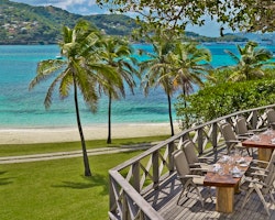 Al fresco dining at Petit St. Vincent