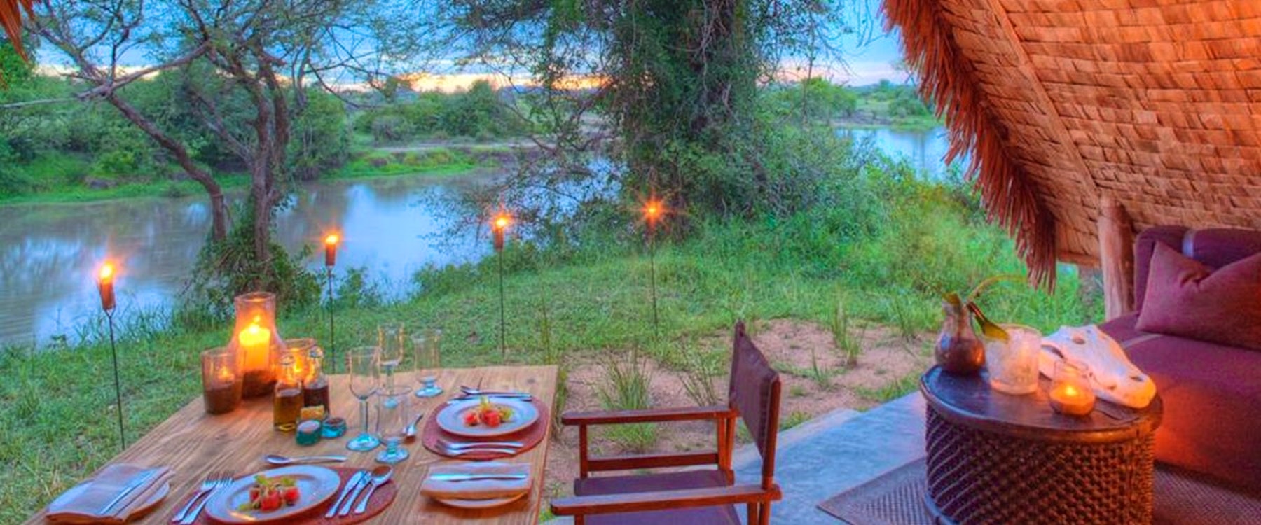 Beautiful outdoor dining at &Beyond Grumeti Serengeti Tented Camp