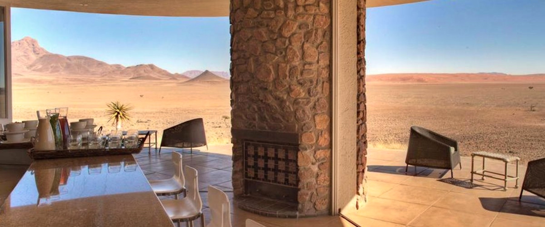 Dining area at &Beyond Sossusvlei Desert Lodge