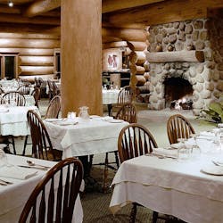 Dining Room at Hotel Sacacomie, Quebec