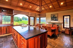 dining room in Cabot Lodge, Queenstown, South Island, New Zealand