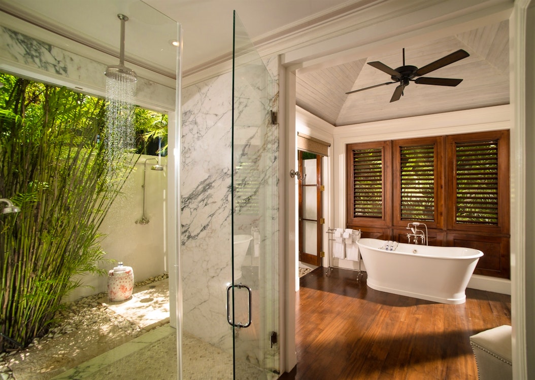 premium luxury villa bathroom at round hill villas jamaica
