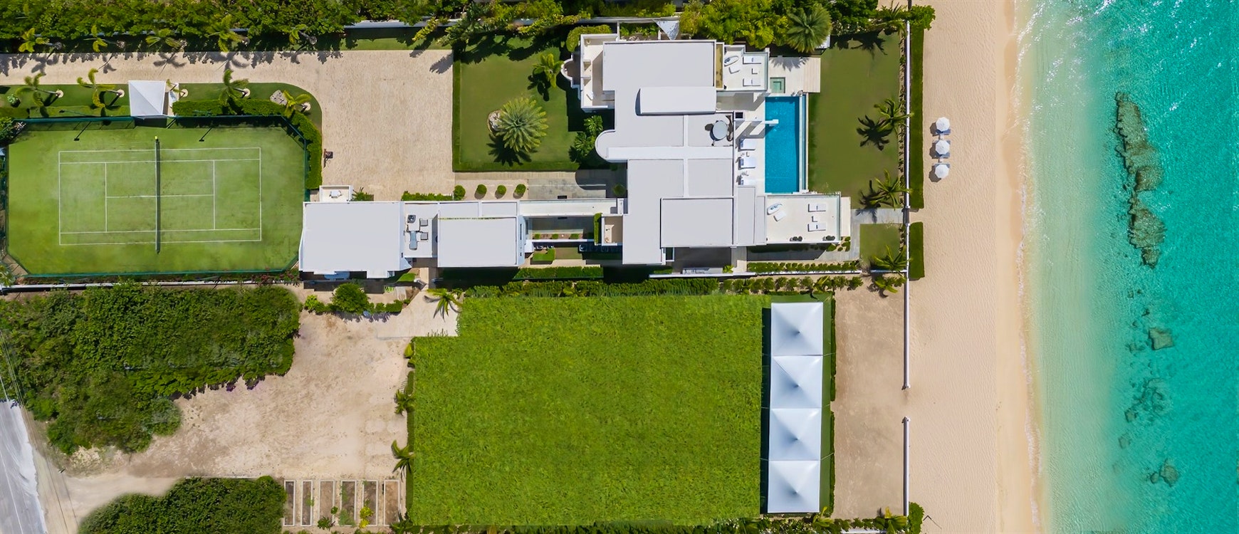 Aerial View of The Beach House Anguilla