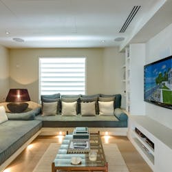 media room at the dream barbados
