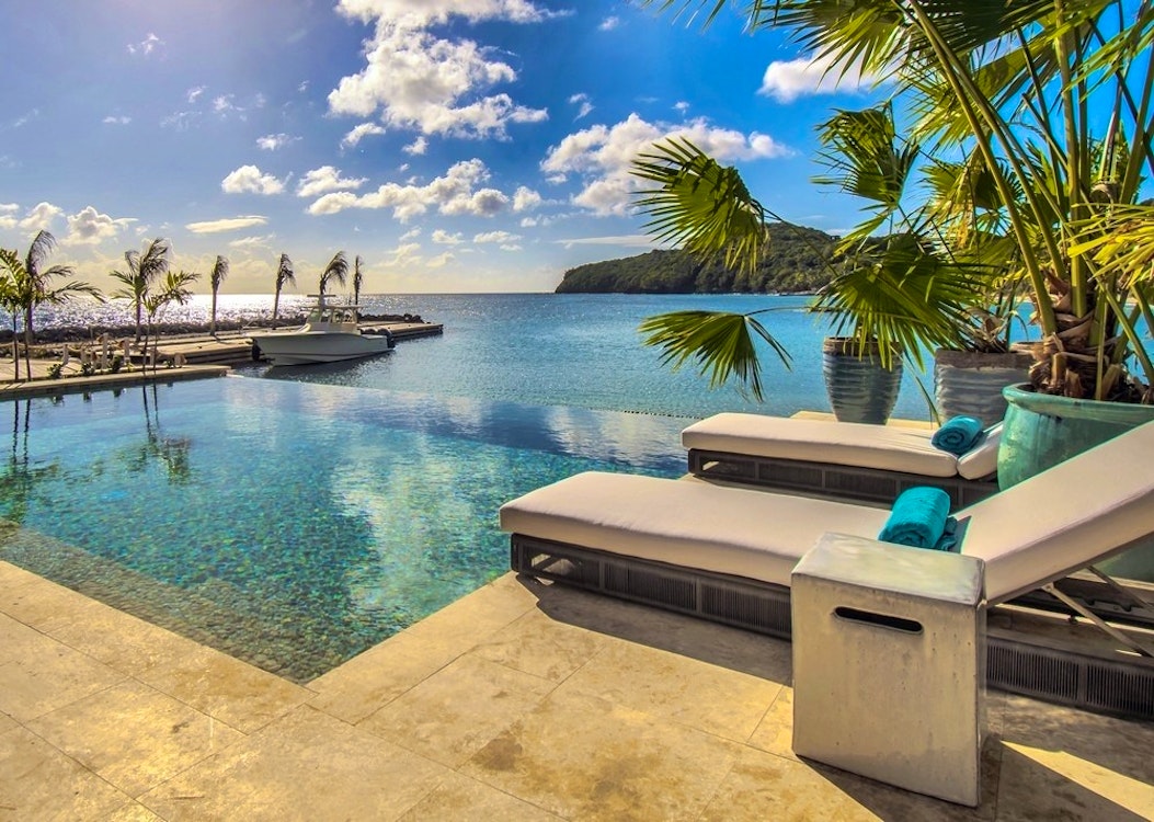 infinity pool at the liming st vincent  the grenadines caribbean