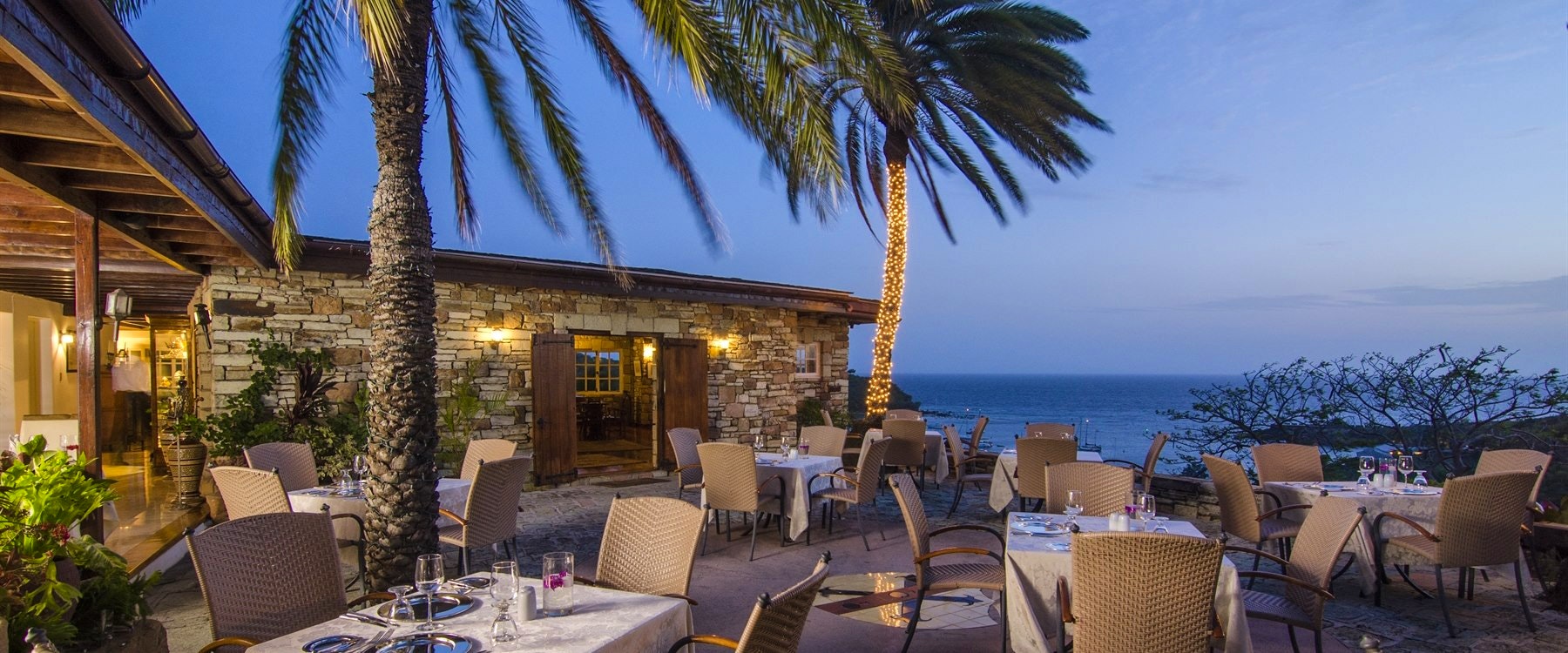 Superb Restaurant Surrounded by Beautifully Landscaped Gardens at The Terrace Restaurant at The Inn at English Harbour, Antigua