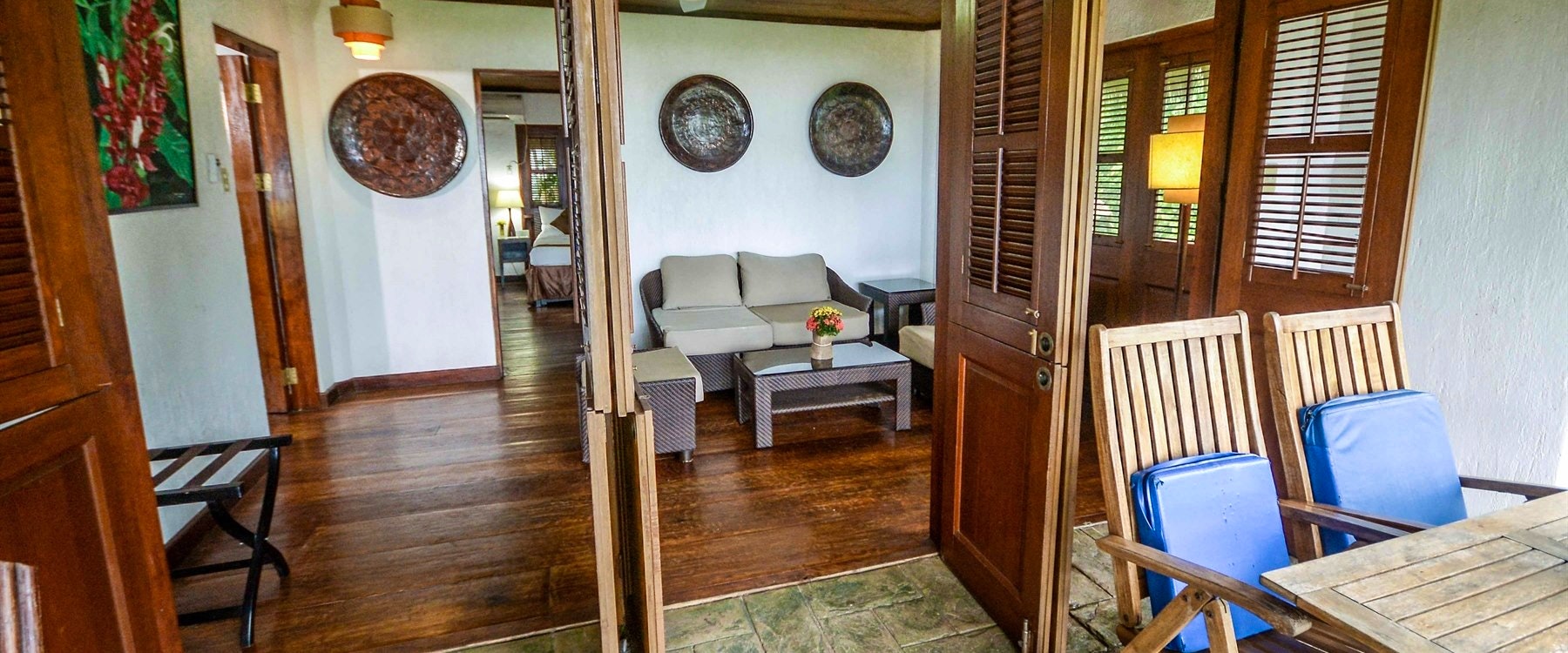 Living room area at Daluyon Beach & Mountain Resort, Palawan