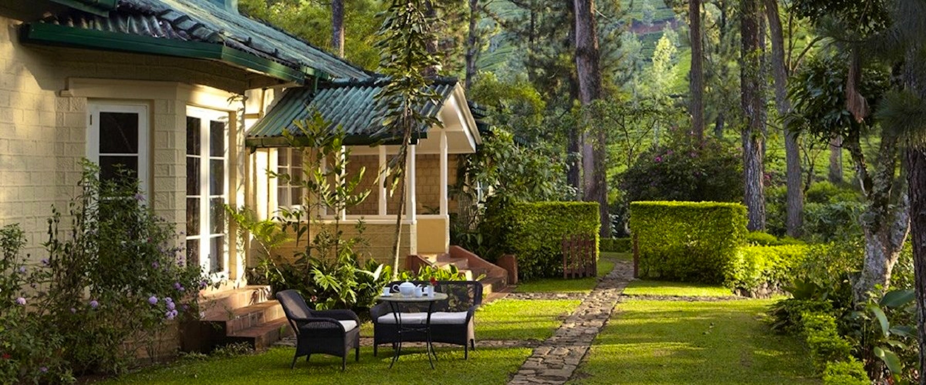 Exterior gardens at Ceylon Tea Trails