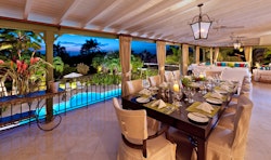 patio dining at eden villa sugar hill barbados 