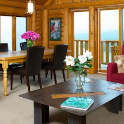 Executive Suite Living Room at Hotel Sacacomie, Quebec