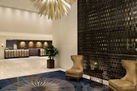 Lobby seating area at Fairmont Vancouver