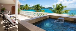 Luxurious Suite Terrace with Private Jacuzzi at Curtain Bluff, Antigua 