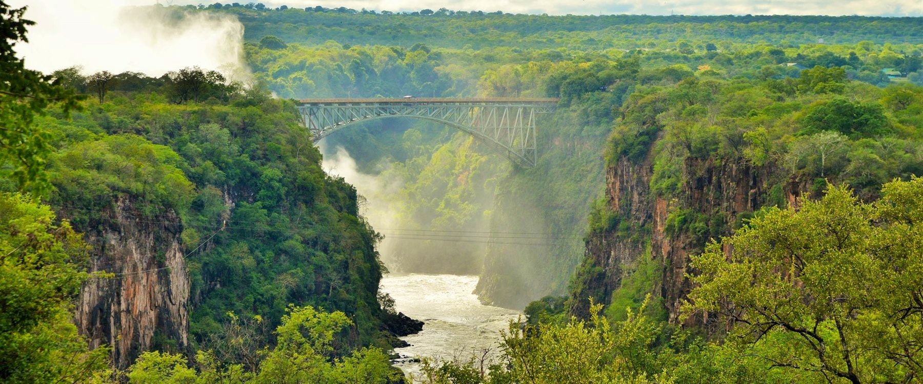 Falls view at Victoria Falls Hotel, Zimbabwe 