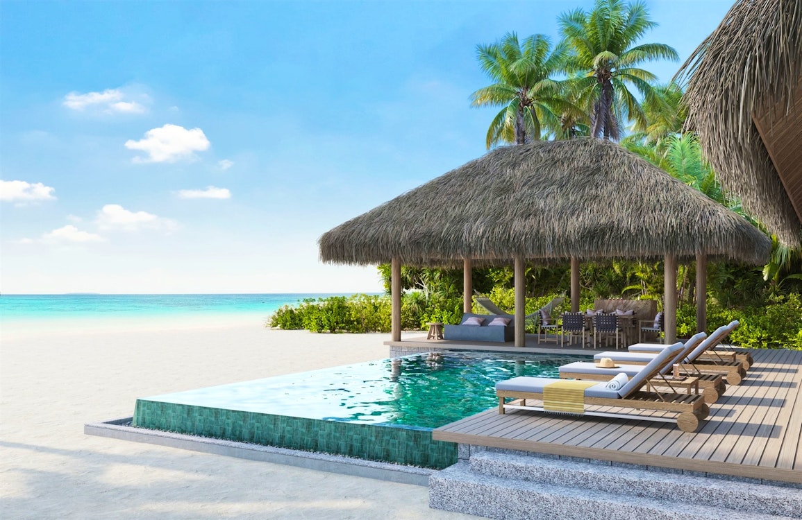 Six Senses Kanuhura Family Beach Retreat with Pool Outdoor Terrace
