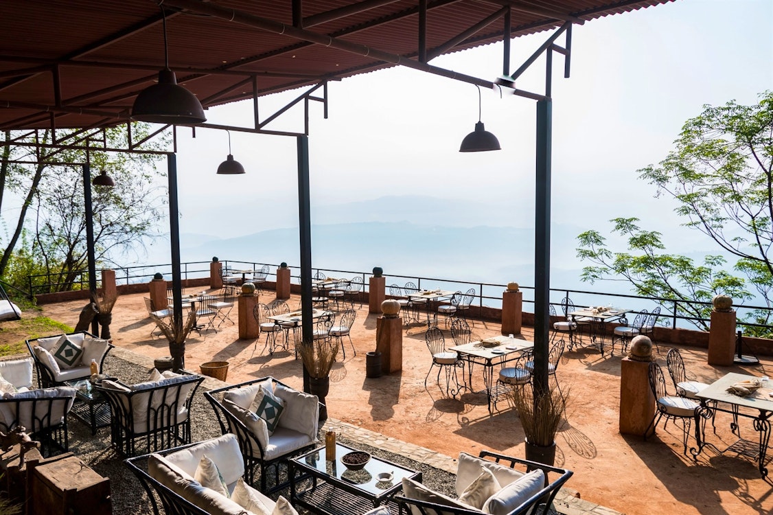 farm lounge and dining at dwarikas resort dhulikhel