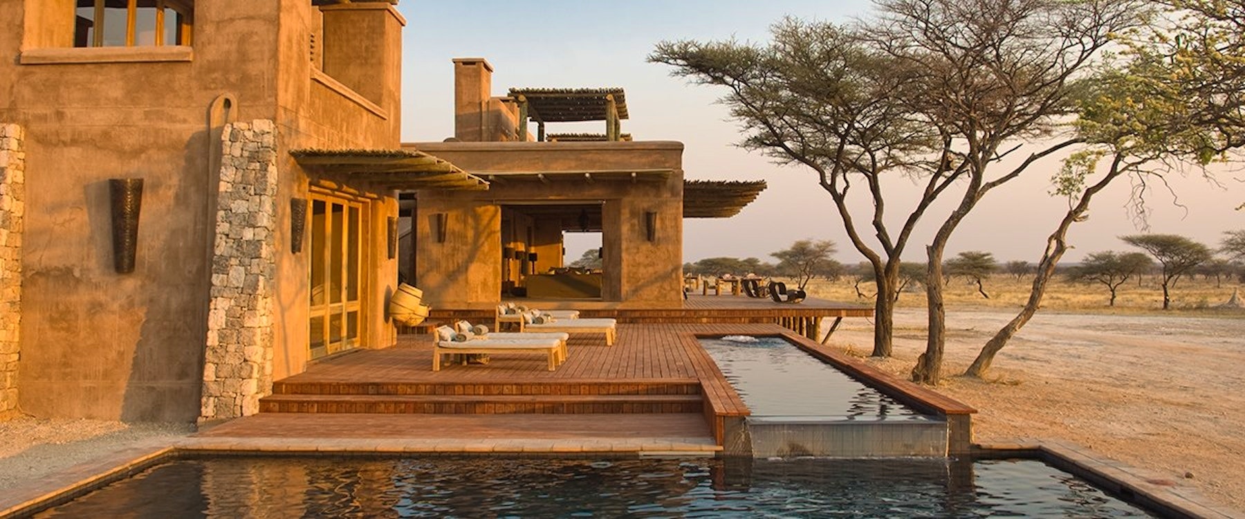 Pool area at the Fort at Onguma Private Game Reserve
