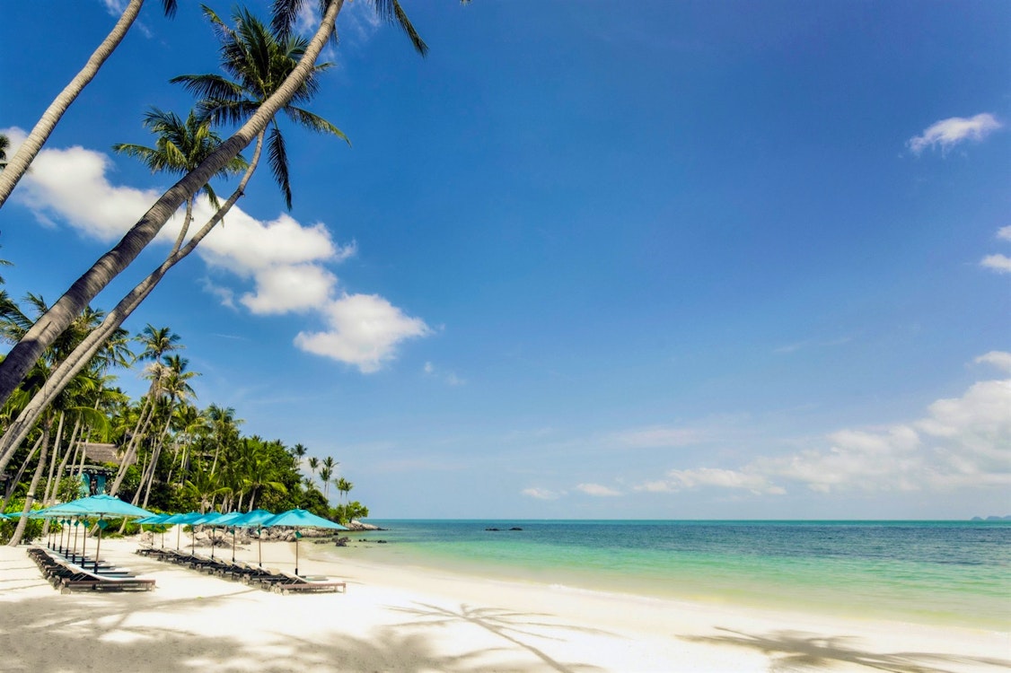 the beach at four seasons resort koh samui thailand