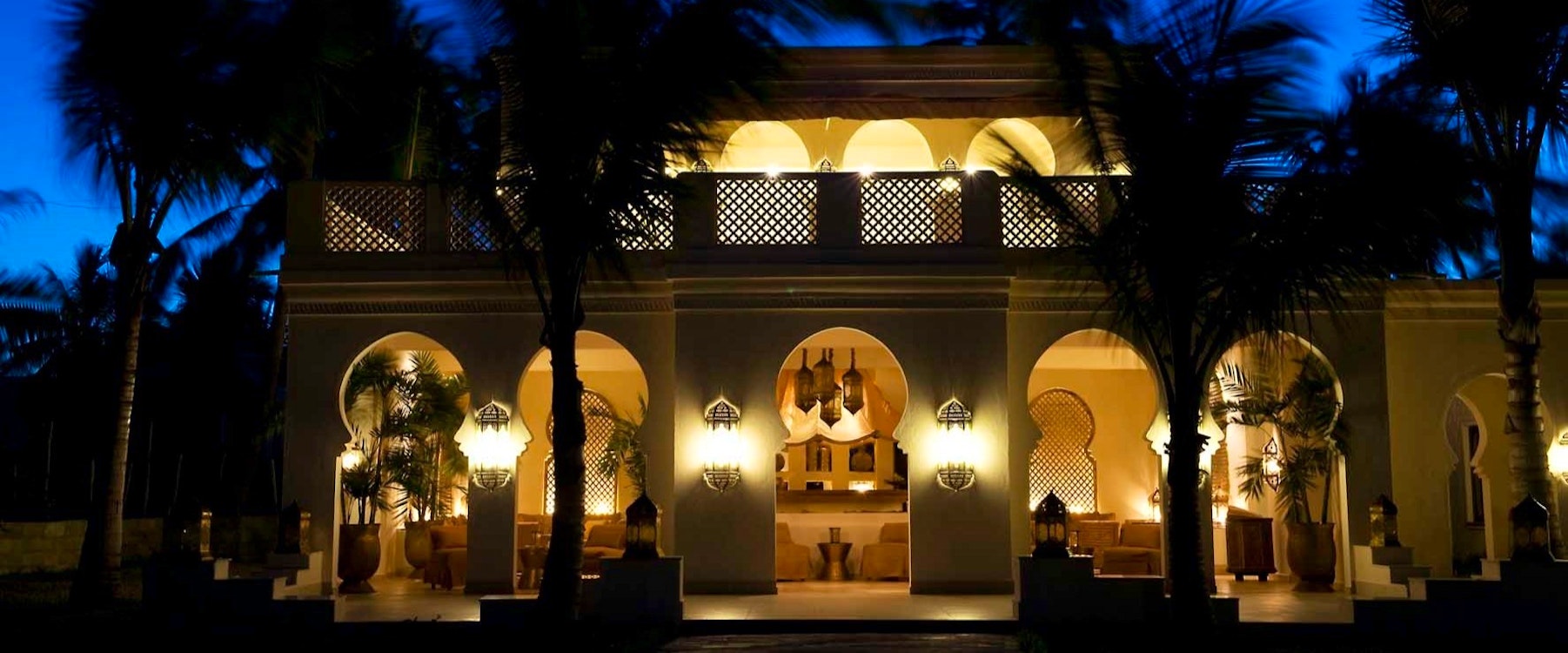 Main Building in the Evening at Baraza Resort and Spa Zanzibar, Africa 