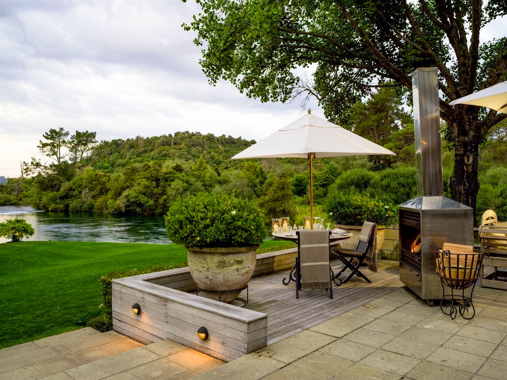terrace at huka lodge taupo new zealand