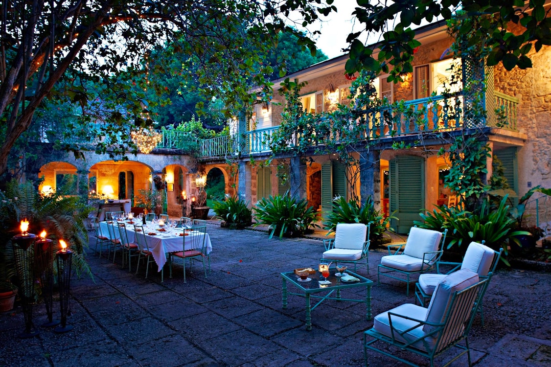 al fresco dining at fustic house barbados 