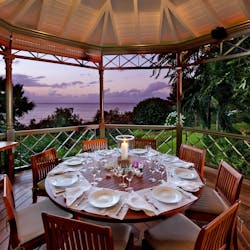 dining gazebo at gardenia villa barbados