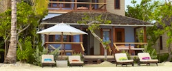Exterior of beach villa at GoldenEye, Jamaica