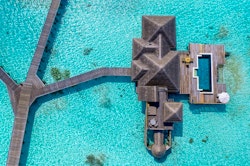 Aerial view of Gili Lankanfushi, Maldives