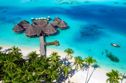 Private reserve overview at Gili Lankanfushi, Maldives