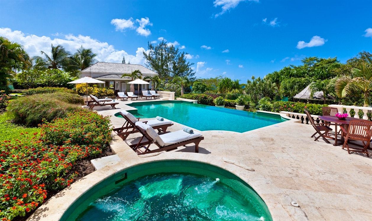 pool and jacuzzi at sugar hill  go easy barbados 