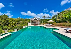 pool and pool house at sugar hill go easy barbados