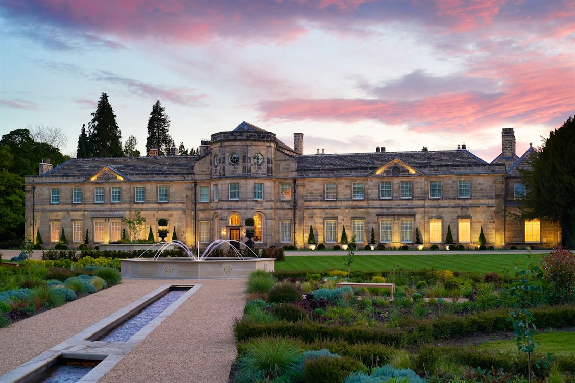 Exterior of Grantley Hall Ripon, Yorkshire, England